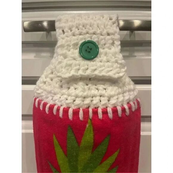 Crochet Top Kitchen Towel- Pineapple - Picture 2 of 3